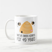 第49記念日のカップルのギフト コーヒーマグカップ (左)