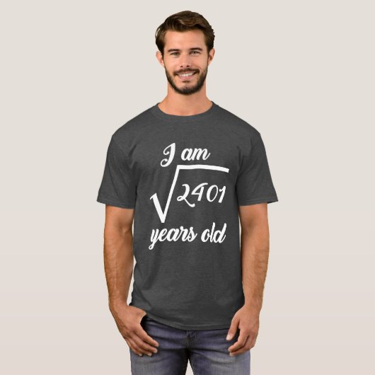 第49誕生日の二乗根のTシャツ Tシャツ (正面フル)