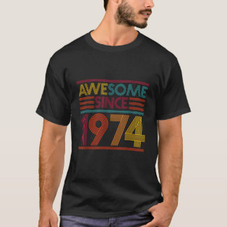 第49誕生日ギフトレトロ素晴らし1974年以降 Tシャツ