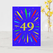 第49誕生日爆破カード カード (黄色い花)