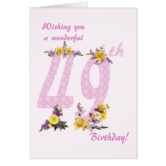 第49誕生日花飾数 (正面)