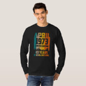 第49誕生日1973年素晴らし4月以来49年 Tシャツ (正面フル)