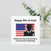 第4 7月の卒業のパーティの招待状の男の子の 招待状 (スタンド正面)