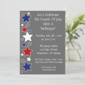 第4 7月の招待状(赤く白いおよびブルースター)の 招待状 (スタンド正面)