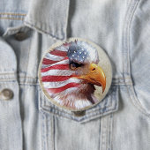 第4 7月の旗及びワシの 缶バッジ (インサイチュ)