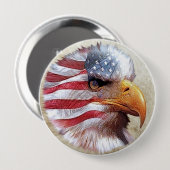 第4 7月の旗及びワシの 缶バッジ (正面&裏面)