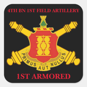 第4 BN.の第1野戦砲兵の第1装甲ステッカー スクエアシール