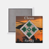 第4ID歩兵師団ベトナムイラク戦争ヴェット マグネット (正面/裏面)