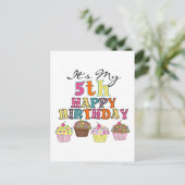 第5かわいらし誕生日Tシャツとギフト ポストカード (スタンド正面)