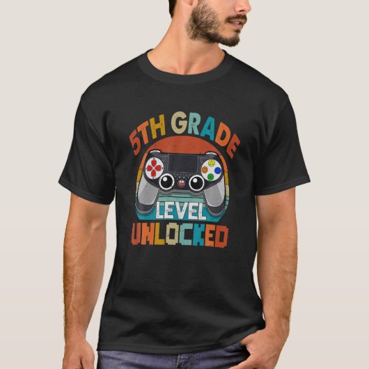第5グレードのロック解除されたビデオゲーム新学期 Tシャツ (正面)