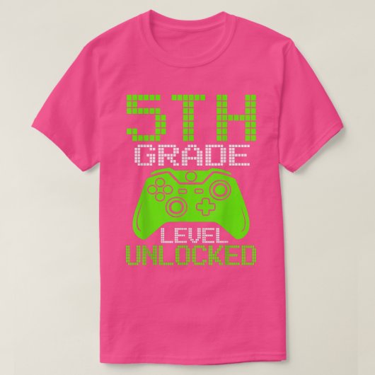 第5グレードのロック解除されたビデオゲーム新学期 Tシャツ (デザイン正面)
