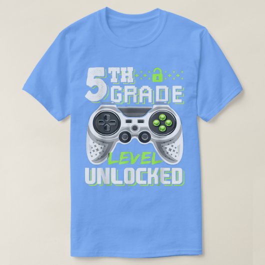 第5グレードのロック解除されたビデオゲーム新学期 Tシャツ (デザイン正面)