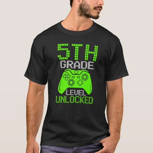 第5グレードのロック解除されたビデオゲーム新学期 Tシャツ (正面)