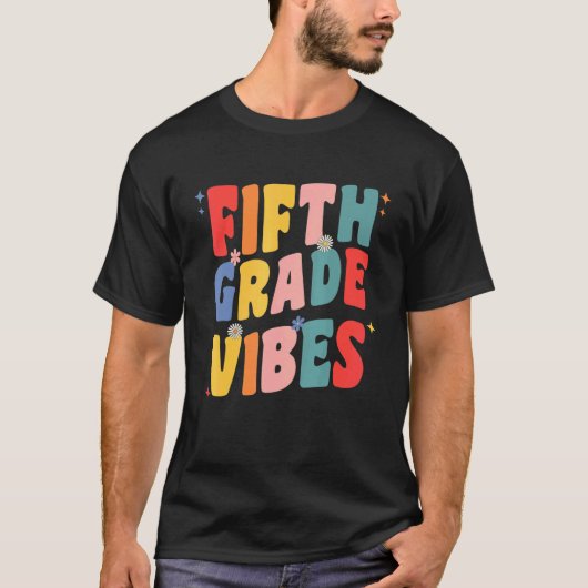 第5グレードVibes先生レトロGroovy Back To Tシャツ (正面)