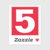 第5ステッ赤と白カー シール (シート)