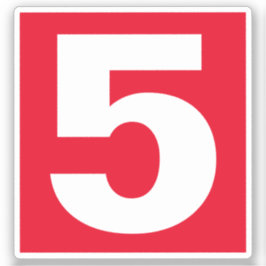 第5ステッ赤と白カー シール