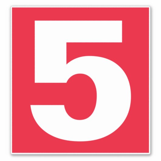 第5ステッ赤と白カー シール (正面)