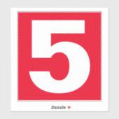 第5ステッ赤と白カー シール (シート)