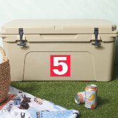 第5ステッ赤と白カー シール (クーラー)