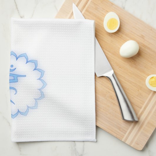 第5チャクラ キッチンタオル (四つ折り)