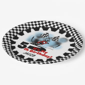 第5ハッピーバースデーの紙皿を競争させるオートバイ ペーパープレート (アングル)