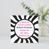 第5パーソナライズされた回誕生日パーティーの招待 招待状 (スタンド正面)