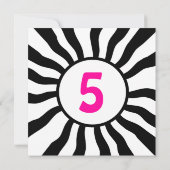 第5パーソナライズされた回誕生日パーティーの招待 招待状 (裏面)