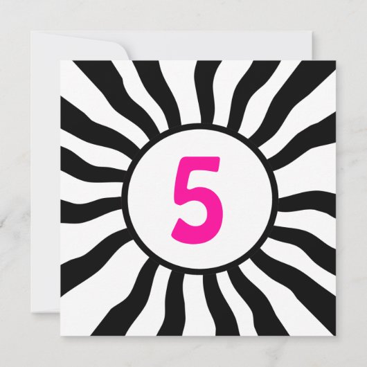 第5パーソナライズされた回誕生日パーティーの招待 招待状 (裏面)