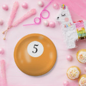 第5ビリヤード球 ペーパープレート (パーティー)