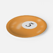 第5ビリヤード球 ペーパープレート (アングル)