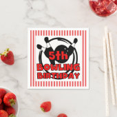 第5ボーリングスポーツ誕生日紙ナプキンス スタンダードカクテルナプキン (インサイチュ)
