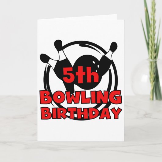 第5ボーリング誕生日Tシャツとギフト カード (正面)