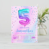 第5ユニコーン誕生日パーティーの招待 招待状 (スタンド正面)