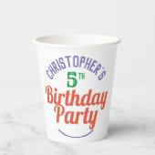 第5世代誕生日紙カップのお祝い 紙コップ (正面)
