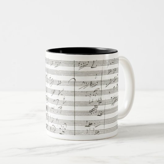 第5交響曲の第3動きのためのスコア ツートーンマグカップ (正面右)