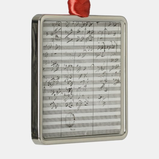 第5交響曲の第3動きのためのスコア メタルオーナメント (右)