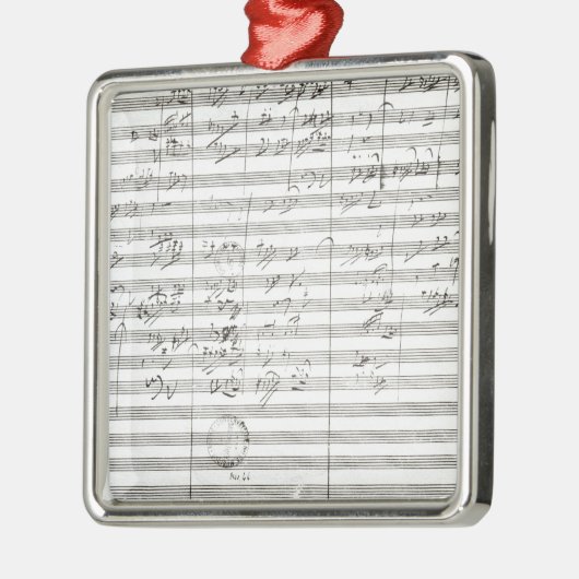 第5交響曲の第3動きのためのスコア メタルオーナメント (左)