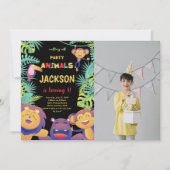 第5回オレンジサファリ誕生日招待状と写真 招待状 (正面)