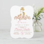 第5回キュートピンク金ゴールドクラウンプリンセス誕生日 招待状 (スタンド正面)