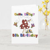 第5回バグ誕生日Tシャツとギフト カード (黄色い花)