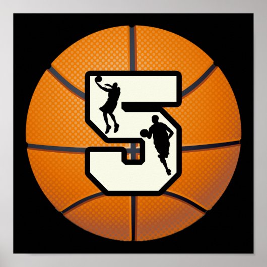 第5回バスケットボールと選手 ポスター (正面)