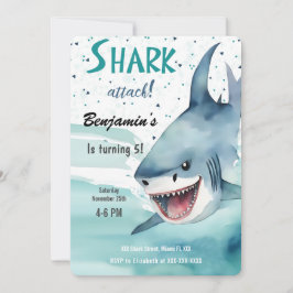 第5回バースデーパーティーシャーク招待状 招待状