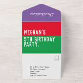 第5回バースデーパーティー全て一招待状 オールインワン招待状 (外側)