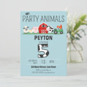 第5回バースデーパーティー動物ファーム誕生日 招待状 (スタンド正面)