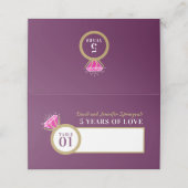 第5回ピンクトルマリン結婚の周年記念座席表 プレイスカード (外部開封)