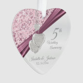 第5回ピンク結婚の記念日 オーナメント (正面)