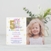 第5回フローラユニコーン誕生日招待状（写真あり） 招待状 (スタンド正面)