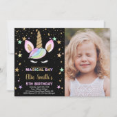 第5回ブラックユニコーン誕生日招待状と写真 招待状 (正面)