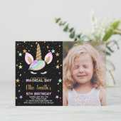 第5回ブラックユニコーン誕生日招待状と写真 招待状 (スタンド正面)