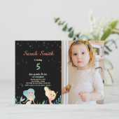 第5回ブロンド・マーメイド誕生日招待状と写真 招待状 (スタンド正面)